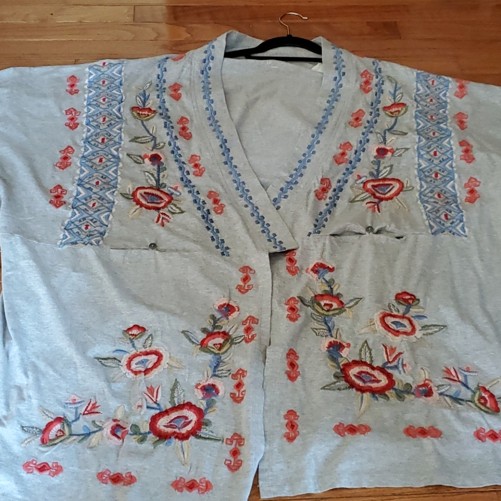 New! Beautiful Boho Caite Embroidery Jacket